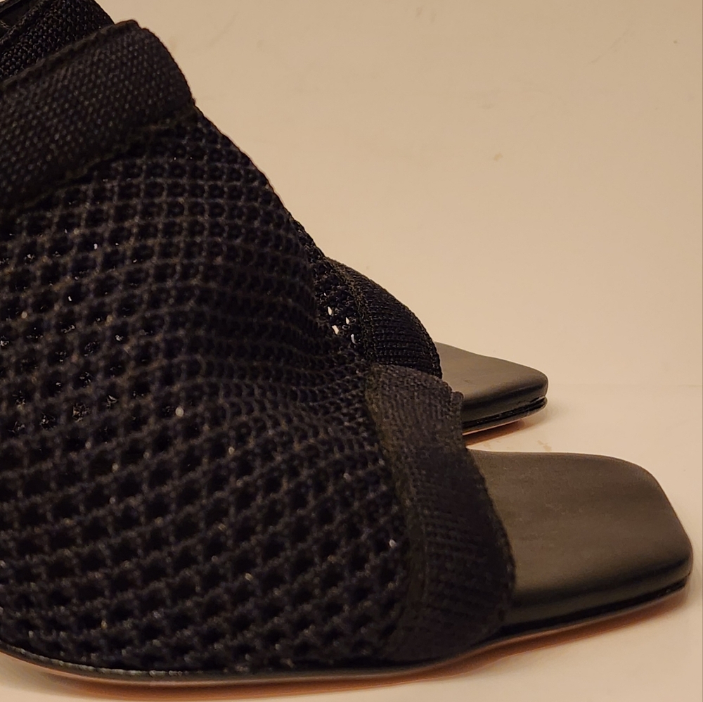 SCHUTZ Sinara Knit Mule Heeled Sandal In Black Size 6.5 - Picture 9 of 15